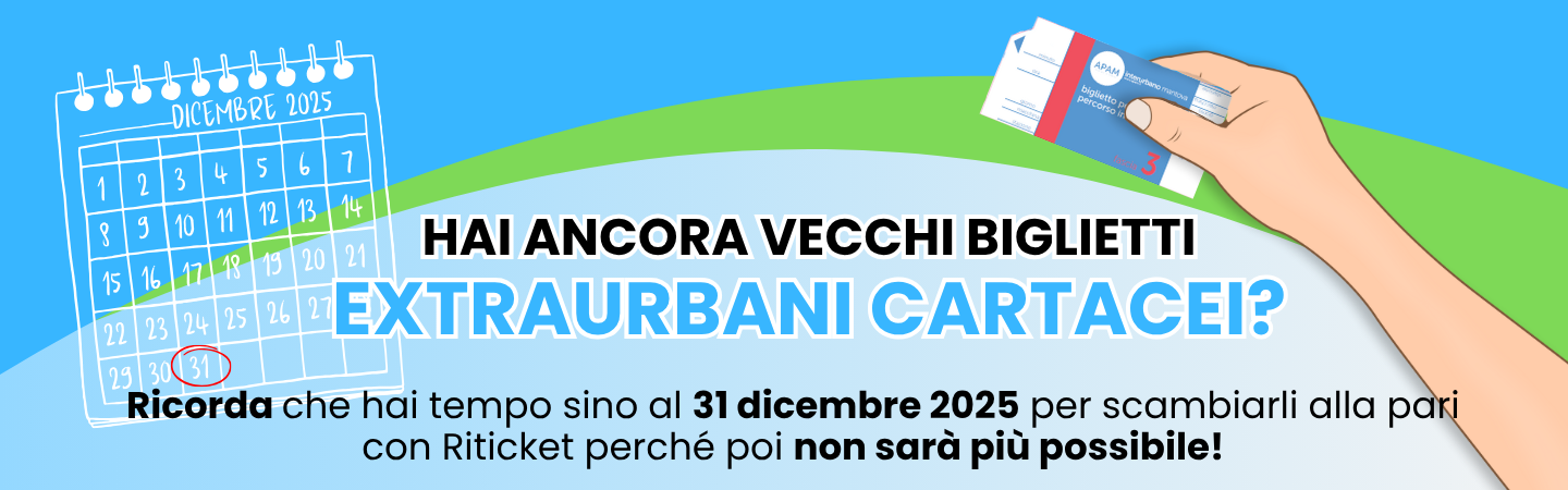 APAM: 31 dicembre 2025 fine validità dei biglietti cartacei extraurbani